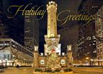 CA4179-Q<br>Chicago Water Tower at Chiristmas