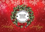 CL4183-T<br>Snowy Wreath Logo Card